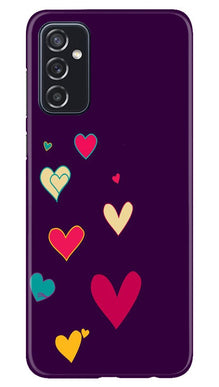 Purple Background Mobile Back Case for Samsung Galaxy M52 5G  (Design - 107)