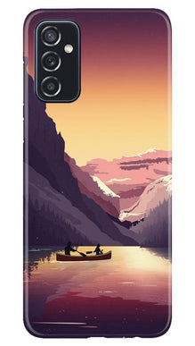 Mountains Boat Mobile Back Case for Samsung Galaxy M52 5G (Design - 181)