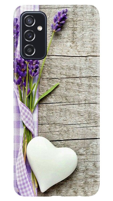 White Heart Case for Samsung Galaxy M52 5G (Design No. 298)