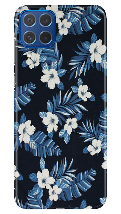 White flowers Blue Background2 Case for Samsung Galaxy M62