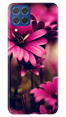 Purple Daisy Mobile Back Case for Samsung Galaxy M62 (Design - 65)