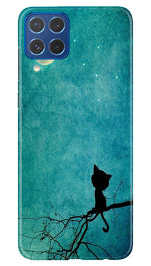 Moon cat Mobile Back Case for Samsung Galaxy M62 (Design - 70)