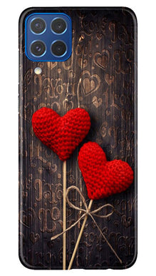 Red Hearts Mobile Back Case for Samsung Galaxy M62 (Design - 80)