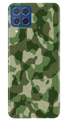 Army Camouflage Mobile Back Case for Samsung Galaxy M62  (Design - 106)