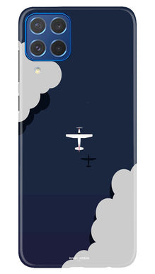 Clouds Plane Mobile Back Case for Samsung Galaxy M62 (Design - 165)