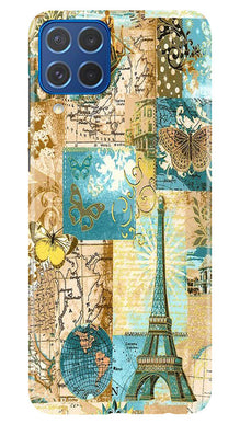 Travel Eiffel Tower Mobile Back Case for Samsung Galaxy M62 (Design - 175)