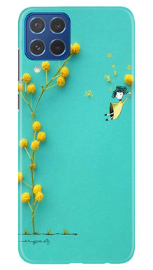 Flowers Girl Mobile Back Case for Samsung Galaxy M62 (Design - 185)