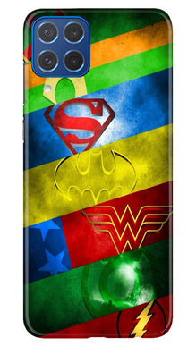 Superheros Logo Mobile Back Case for Samsung Galaxy M62 (Design - 220)