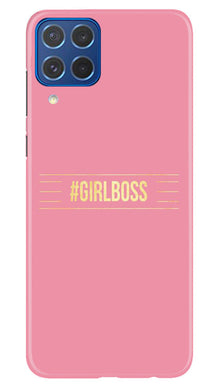Girl Boss Pink Mobile Back Case for Samsung Galaxy M62 (Design - 232)