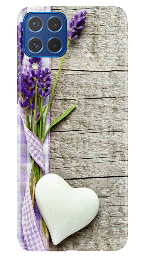 White Heart Case for Samsung Galaxy M62 (Design No. 260)