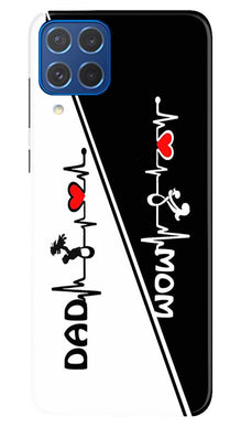Love Mom Dad Mobile Back Case for Samsung Galaxy M62 (Design - 344)