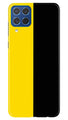 Black Yellow Pattern Mobile Back Case for Samsung Galaxy M62 (Design - 354)
