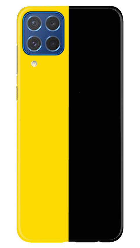 Black Yellow Pattern Mobile Back Case for Samsung Galaxy M62 (Design - 354)