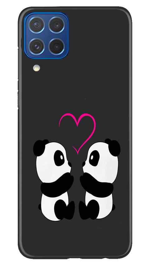 Panda Love Mobile Back Case for Samsung Galaxy M62 (Design - 355)