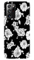 White flowers Black Background Case for Samsung Galaxy Note 20