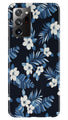White flowers Blue Background2 Case for Samsung Galaxy Note 20