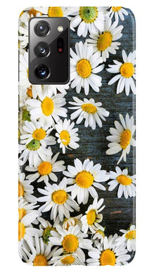 White flowers2 Mobile Back Case for Samsung Galaxy Note 20 Ultra (Design - 62)