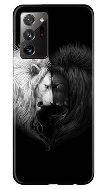 Dark White Lion Mobile Back Case for Samsung Galaxy Note 20  (Design - 140)