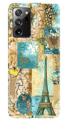 Travel Eiffel Tower Mobile Back Case for Samsung Galaxy Note 20 (Design - 206)