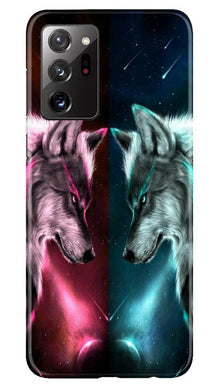 Wolf fight Mobile Back Case for Samsung Galaxy Note 20 (Design - 221)