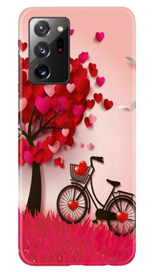 Red Heart Cycle Mobile Back Case for Samsung Galaxy Note 20 Ultra (Design - 222)