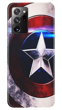 Captain America Shield Mobile Back Case for Samsung Galaxy Note 20 (Design - 250)