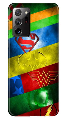 Superheros Logo Mobile Back Case for Samsung Galaxy Note 20 (Design - 251)