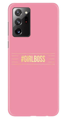 Girl Boss Pink Mobile Back Case for Samsung Galaxy Note 20 (Design - 263)