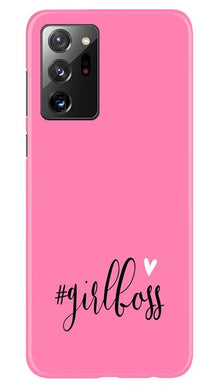 Girl Boss Pink Mobile Back Case for Samsung Galaxy Note 20 Ultra (Design - 269)