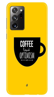 Coffee Optimism Mobile Back Case for Samsung Galaxy Note 20 (Design - 353)