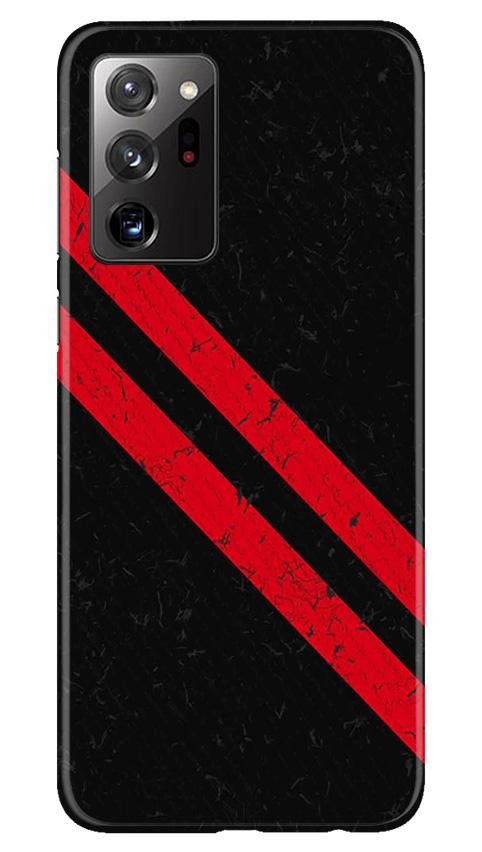 Black Red Pattern Mobile Back Case for Samsung Galaxy Note 20 (Design - 373)