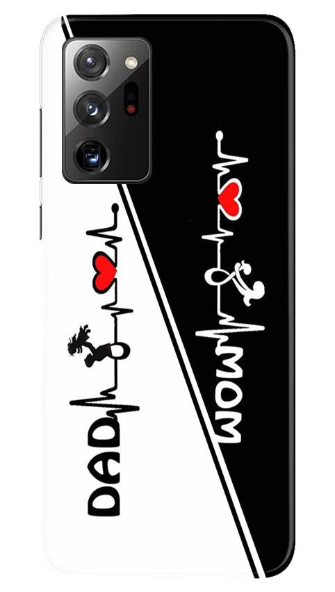 Love Mom Dad Mobile Back Case for Samsung Galaxy Note 20 (Design - 385)