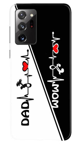 Love Mom Dad Mobile Back Case for Samsung Galaxy Note 20 Ultra (Design - 385)