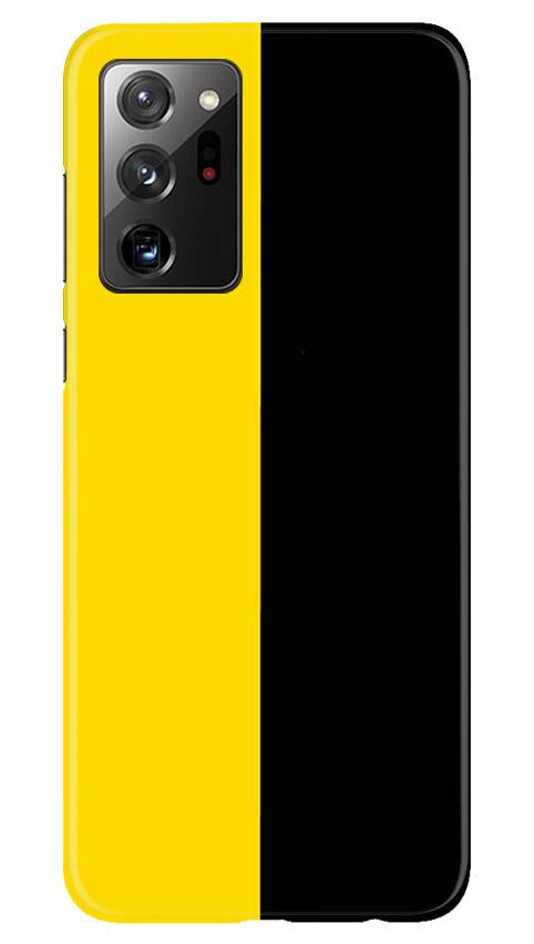 Black Yellow Pattern Mobile Back Case for Samsung Galaxy Note 20 (Design - 397)