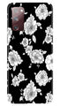 White flowers Black Background Case for Galaxy S20 FE