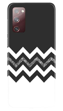 Black white Pattern2Mobile Back Case for Galaxy S20 FE (Design - 83)