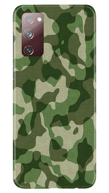Army Camouflage Mobile Back Case for Galaxy S20 FE  (Design - 106)