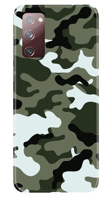 Army Camouflage Mobile Back Case for Galaxy S20 FE  (Design - 108)
