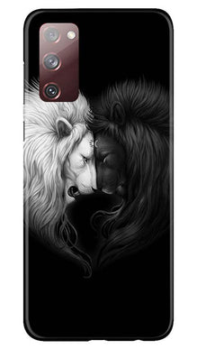 Dark White Lion Mobile Back Case for Galaxy S20 FE  (Design - 140)
