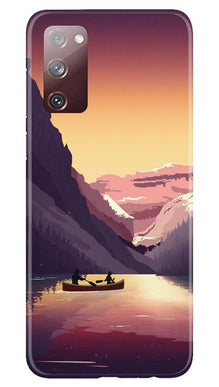 Mountains Boat Mobile Back Case for Galaxy S20 FE (Design - 181)