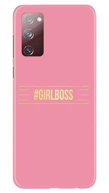 Girl Boss Pink Mobile Back Case for Galaxy S20 FE (Design - 263)
