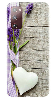 White Heart Mobile Back Case for Galaxy S20 FE (Design - 298)