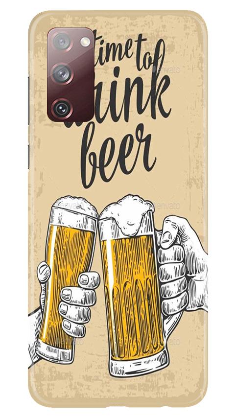 Drink Beer Mobile Back Case for Galaxy S20 FE (Design - 328)