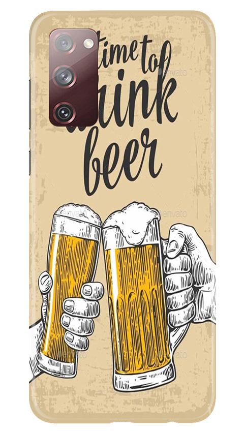 Drink Beer Mobile Back Case for Samsung Galaxy S20 FE (Design - 328)