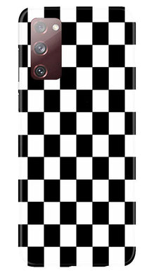 Black White Boxes Mobile Back Case for Galaxy S20 FE (Design - 372)