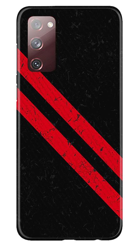 Black Red Pattern Mobile Back Case for Galaxy S20 FE (Design - 373)