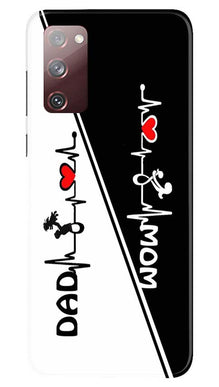 Love Mom Dad Mobile Back Case for Galaxy S20 FE (Design - 385)
