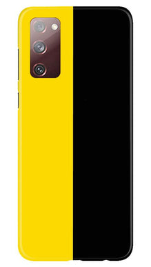 Black Yellow Pattern Mobile Back Case for Galaxy S20 FE (Design - 397)