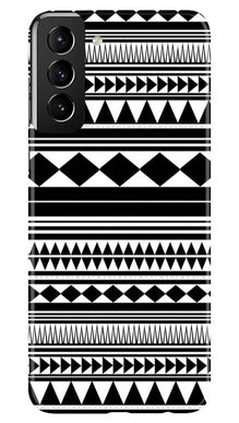 Black white Pattern Mobile Back Case for Samsung Galaxy S22 Plus (Design - 5)