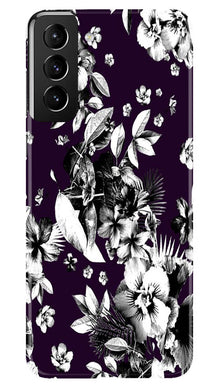 white flowers Mobile Back Case for Samsung Galaxy S22 Plus (Design - 7)